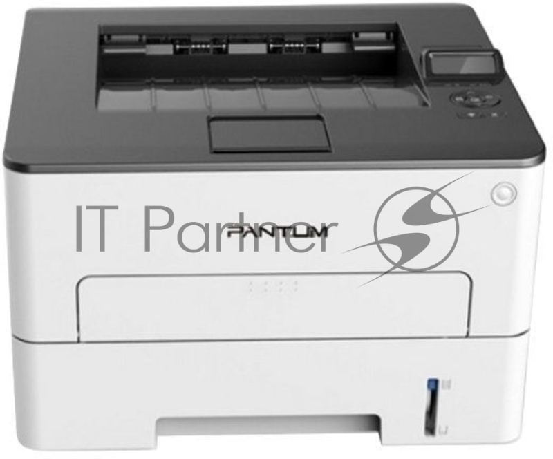 Принтер Pantum P3300DN, лазерный A4, 33 (35 Letter) стр/мин, 1200x1200 dpi, 256Мб, дуплекс, подача: 250+1 лист, вывод 150 лист., PCL5e, PCL6, PS, PDF, Ethernet, USB2.0, 2-строчный ЖК-дисплей, Linux (max 60000 стр/мес. Рек. 250 - 3000 стр/мес. Старт.к