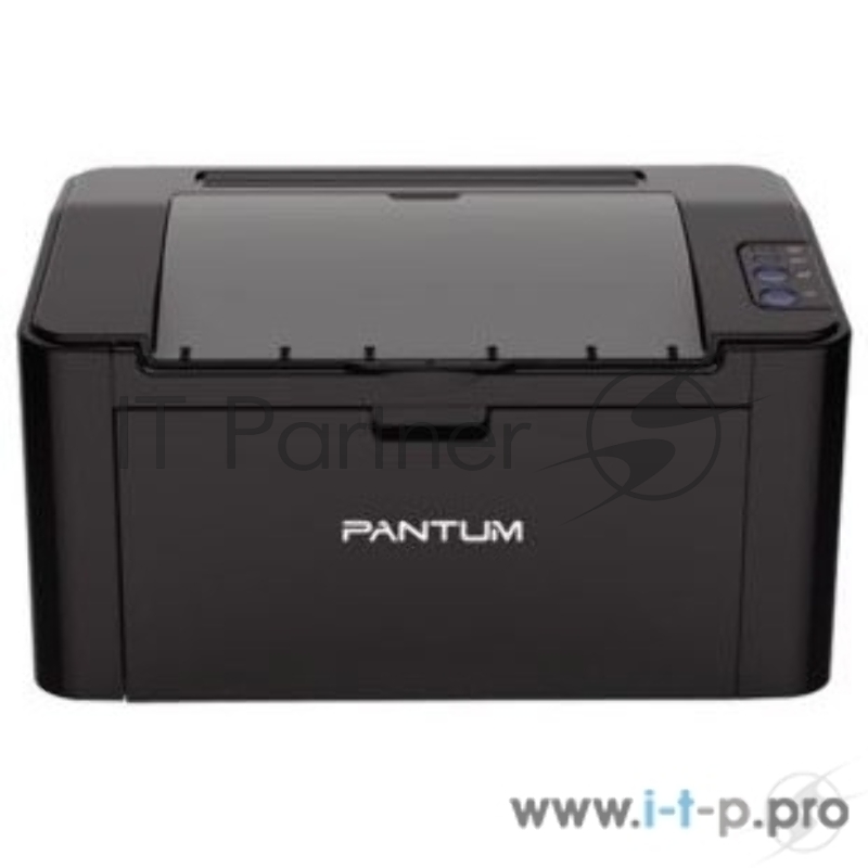 Принтер Pantum P2500, лазерный А4, 22 стр/мин, 1200x1200 dpi, 128 Мб, подача: 150 лист., USB, картридер, черный корпус (Старт.к-ж P-210E - 700 стр., max 15000 стр/мес)
