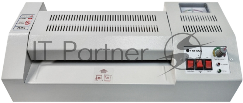 Ламинатор ГЕЛЕОС ЛМ A4 Про, А4, 2х250 (пленка 60-250мкм), 620 мм/мин, 4 вала, реверс, металл. корпус, мах толщина 2мм