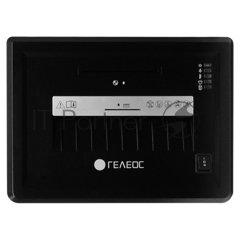 Шредер ГЕЛЕОС УМ26-4, (DIN P-4), фрагмент 3,9х35мм, 14-17 лист (70г/м2), CD/пл.карты/скрепки/скобы, 26 литров