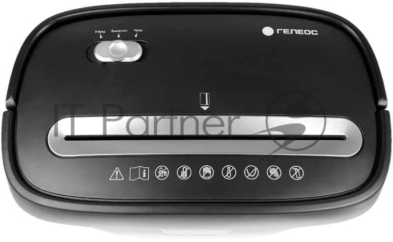 Шредер ГЕЛЕОС УД15-4, (DIN P-4), фрагмент 3,9х35мм, 8-10 лист (70г/м2), скобы, 15 литров