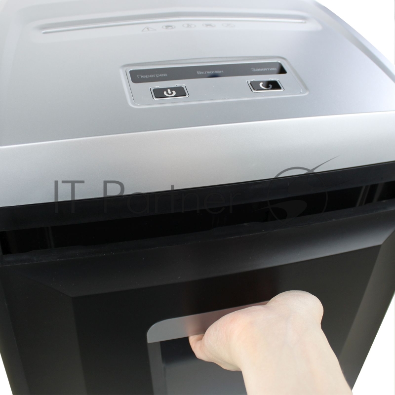 Шредер ГЕЛЕОС УП21-7, DIN P-7 (7 ур-нь секр.), фрагмент 0,8х2мм, 6-7 лист (70г/м2), CD/пл.карты, 23 литра