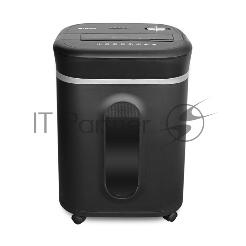 Шредер ГЕЛЕОС УМ28-4, DIN P-4 (4 ур-нь секр.), фрагмент 3,9х30мм, 19-21 лист (70г/м2), CD/пл.карты/скрепки/скобы, 28 литров