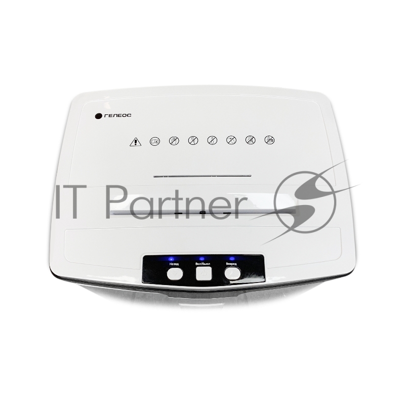 Шредер ГЕЛЕОС УМ28-5, DIN P-5 (5 ур-нь секр.), 28 литров, фрагмент 1,9х12мм, 13-14 лист (70г/м2), CD/пл.карты/скрепки/скобы,