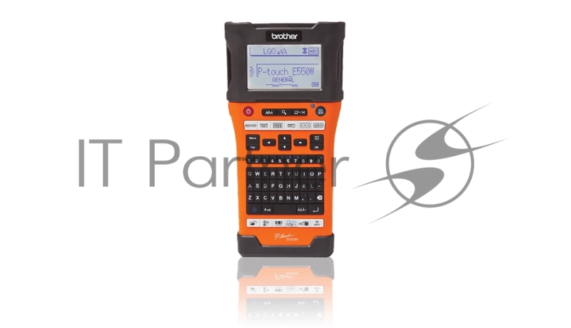 Принтер для наклеек Brother P-Touch PT-E550WVP (ленты TZe, HSe 3,5/6/9/12/18/24 мм, 30 мм/с, 180х360т/д, автообрез., печать ШК, USB2.0, WiFi, аккум., БП, кейс, лента 24мм/8м)