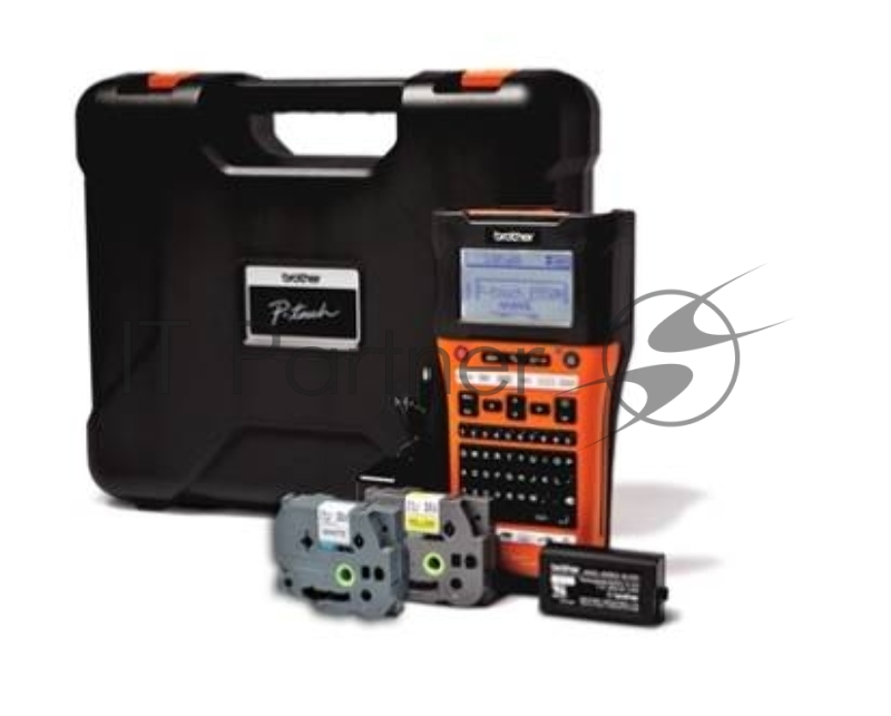 Принтер для наклеек Brother P-Touch PT-E550WVP (ленты TZe, HSe 3,5/6/9/12/18/24 мм, 30 мм/с, 180х360т/д, автообрез., печать ШК, USB2.0, WiFi, аккум., БП, кейс, лента 24мм/8м)