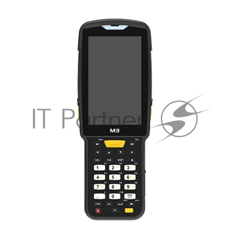 Терминал сбора данных M3 Mobile Android 10.0 GMS, WVGA, 802.11 a/b/g/n/ac, SE4850 2D Long Range Imager Scanner, Rear Camera, BT, GPS, NFC(HF), 4G/64G, 30-Key Alpha Numeric & Function, Extended Battery is included and Bullet Proof Film, Hand Strap are
