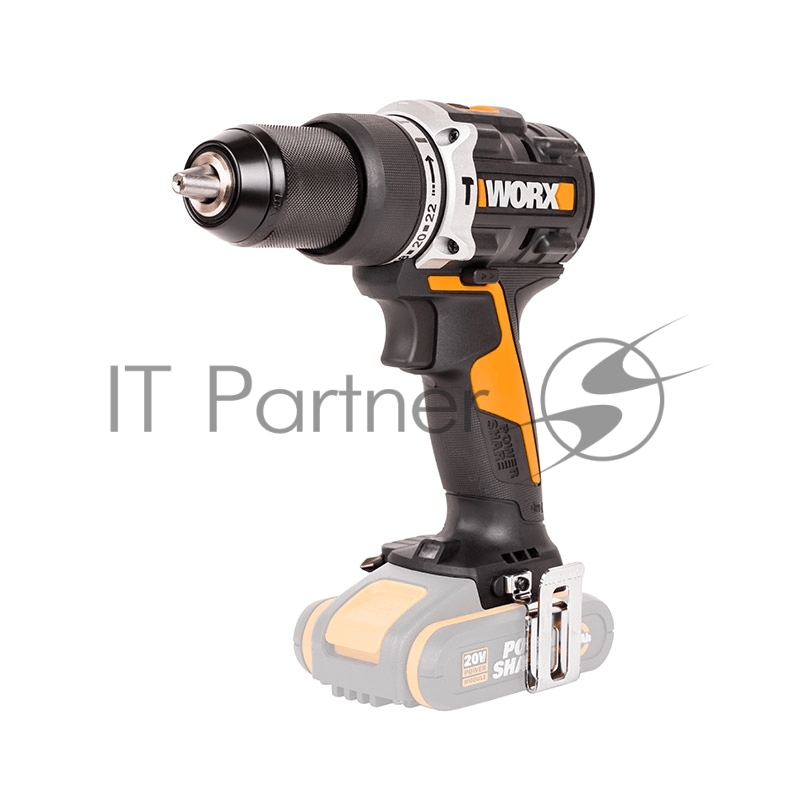 Дрель-шуруповерт ударная аккумуляторная WORX WX352, 60 Нм, 20В, бесщеточная, без АКБ и ЗУ