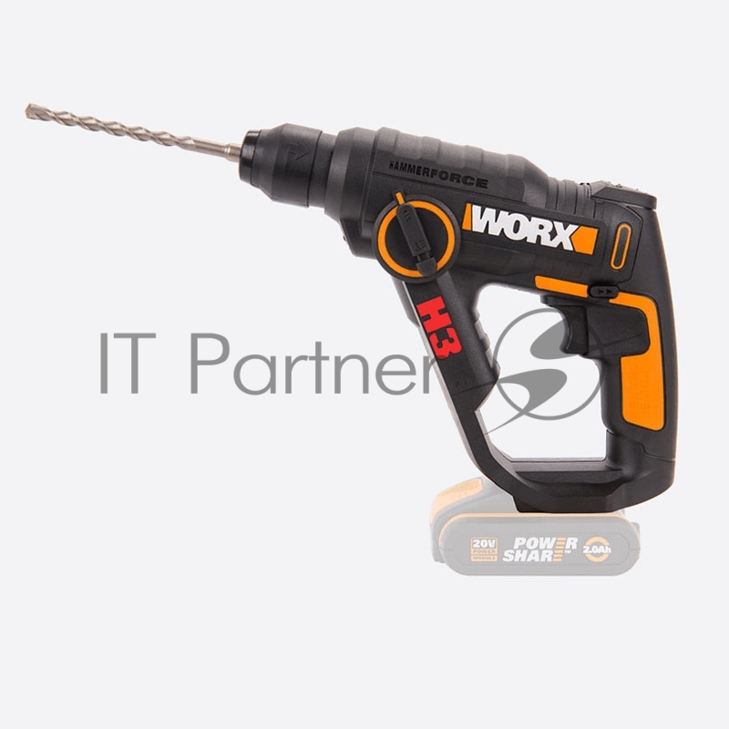 Перфоратор аккумуляторный аккумуляторный WORX WX390.9, 20В, без АКБ и ЗУ