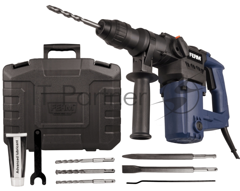 Перфоратор FERM HDM1028, 850 Вт., 4.5 Дж., 3 режима, 0-900 об.мин, SDS+, кейс