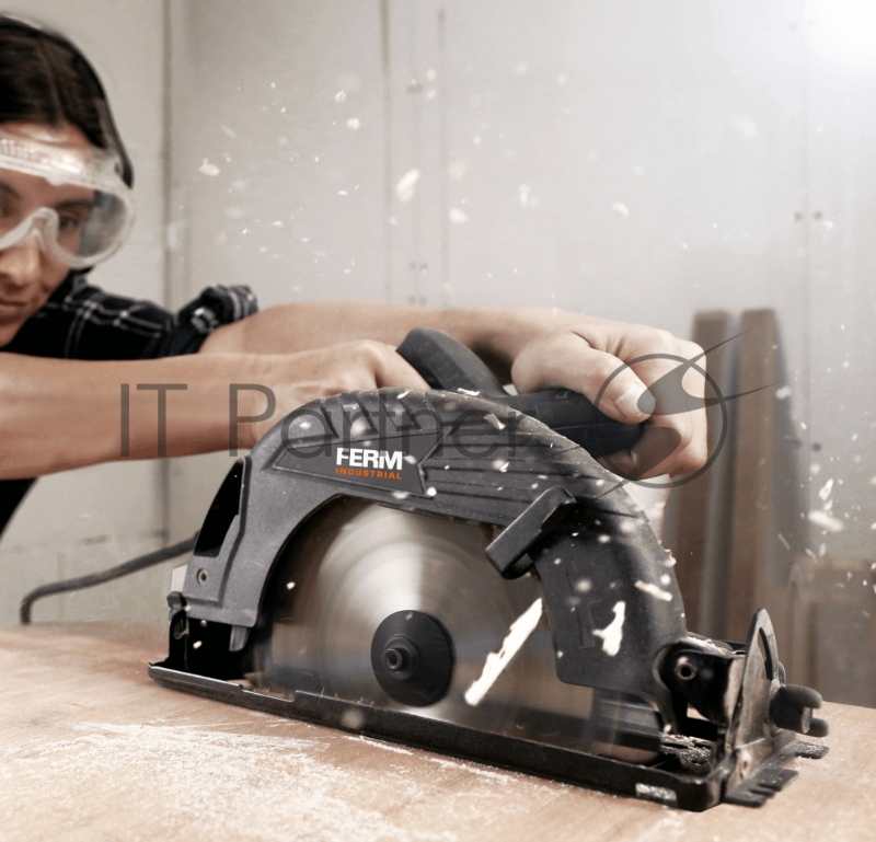 Пила циркулярная FERM CSM1041P, 185x20, 1200 Вт., 5000 об.мин., глубина пропила 65мм, коробка