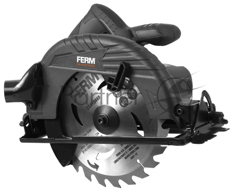 Пила циркулярная FERM CSM1041P, 185x20, 1200 Вт., 5000 об.мин., глубина пропила 65мм, коробка