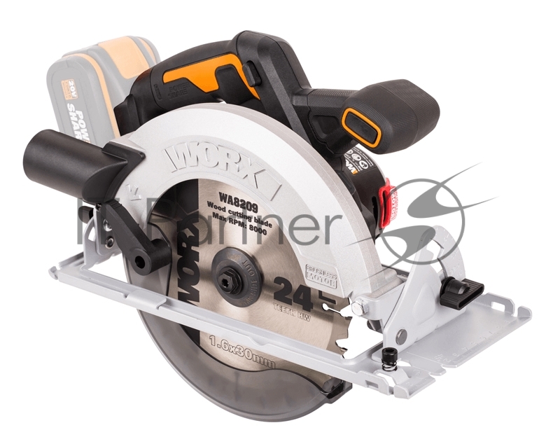 Циркулярная пила аккумуляторная бесщеточная WORX WX520.9, 20В 190 мм, без АКБ и ЗУ, коробка