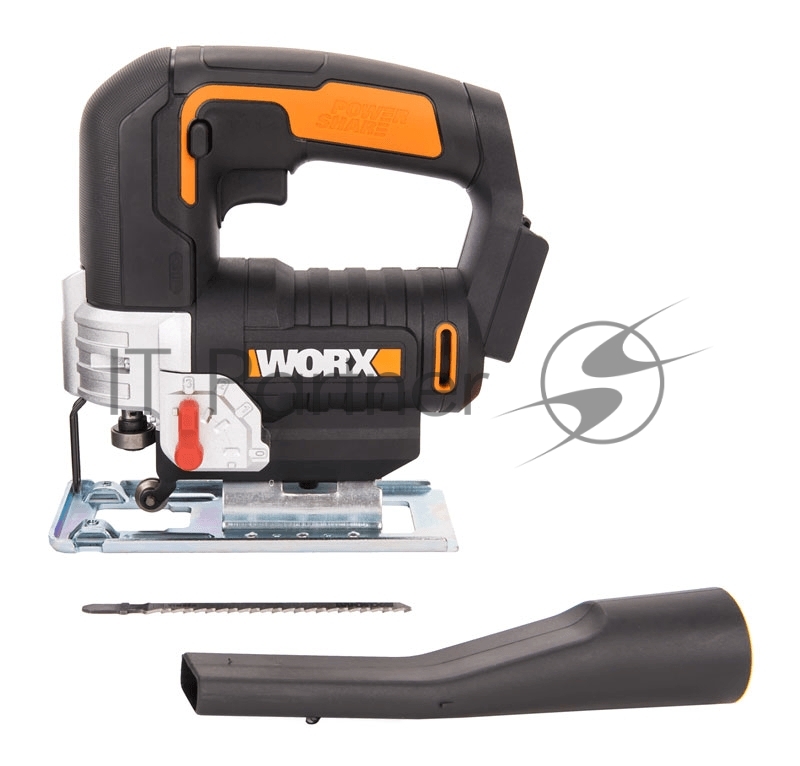 Лобзик аккумуляторный WORX WX543.9 20В, без АКБ и ЗУ, коробка