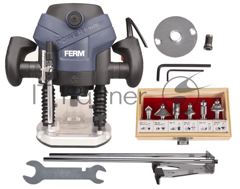 Фрезер FERM PRM1015 мощность-1300W/скорость вр.-9000 - 30000/цанга 6-8мм