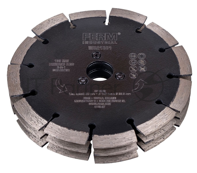 Штроборез FERM WCM1001P мощность-2400W/скорость вр.-8000/д.диска-150/шпиндель-