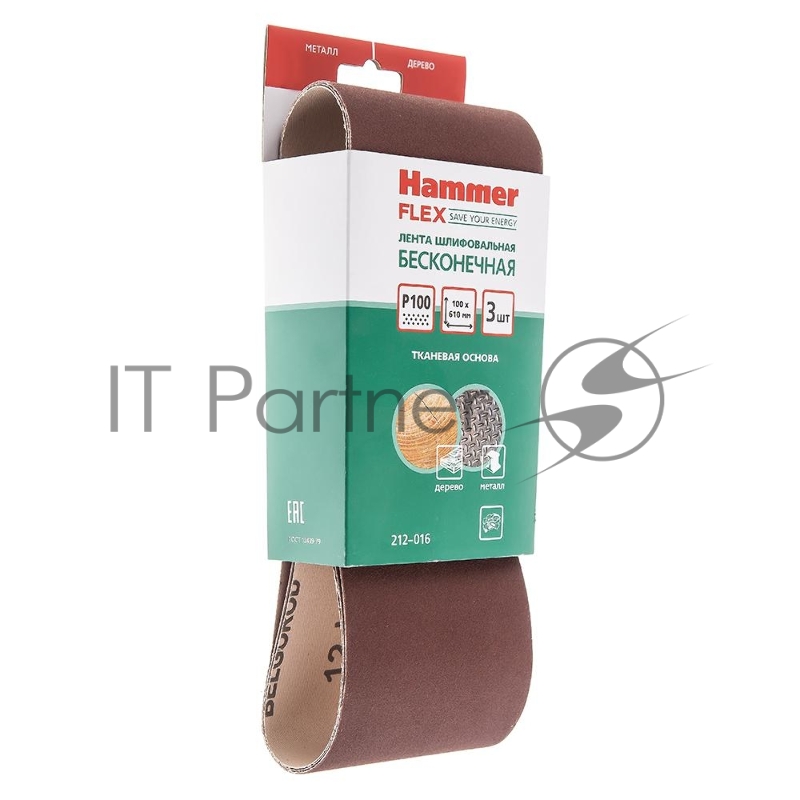 Лента шлиф. Hammer Flex 212-016 (R) 100 Х 610 Р 100 по 3 шт.