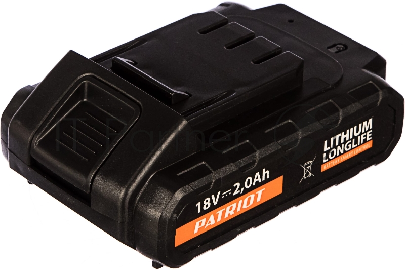 Батарея аккумуляторная Li-ion для шуруповертов PATRIOT серии The One, Модели: BR 181Li Емкость аккумулятора: 2,0 Ач Напряжение: 18В
