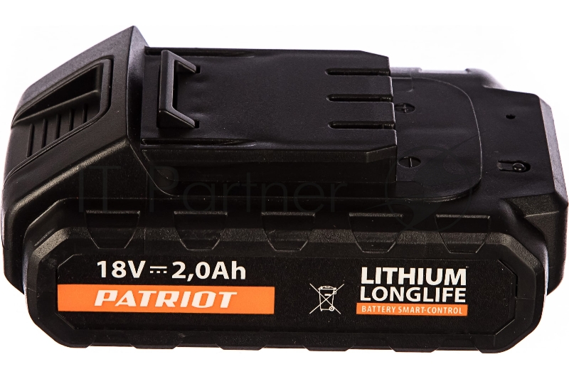 Батарея аккумуляторная Li-ion для шуруповертов PATRIOT серии The One, Модели: BR 181Li Емкость аккумулятора: 2,0 Ач Напряжение: 18В
