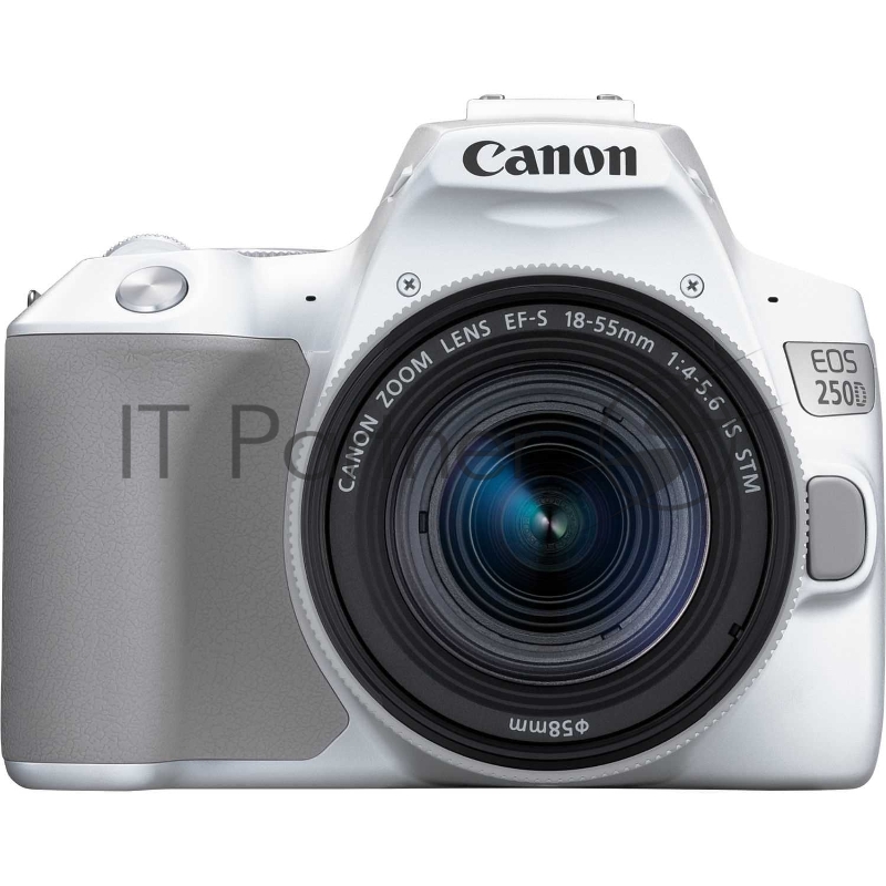 Зеркальный Фотоаппарат Canon EOS 250D белый 24.2Mpix EF-S 18-55mm f/1:4-5.6 IS STM 3 4K Full HD SDXC Li-ion