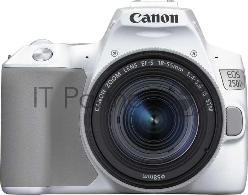 Зеркальный Фотоаппарат Canon EOS 250D белый 24.2Mpix EF-S 18-55mm f/1:4-5.6 IS STM 3 4K Full HD SDXC Li-ion