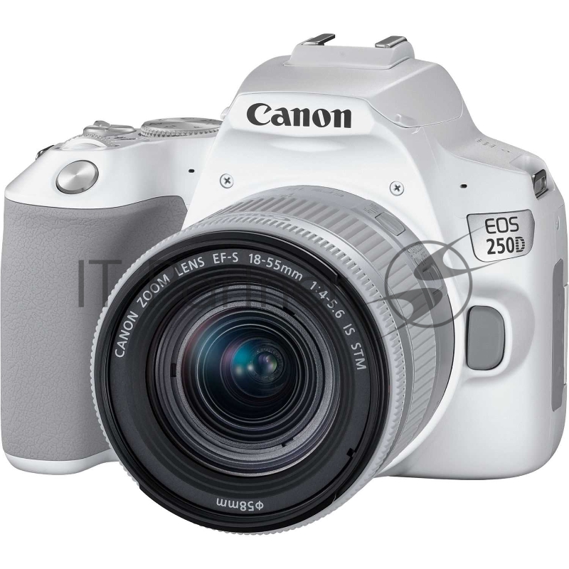 Зеркальный Фотоаппарат Canon EOS 250D белый 24.2Mpix EF-S 18-55mm f/1:4-5.6 IS STM 3 4K Full HD SDXC Li-ion