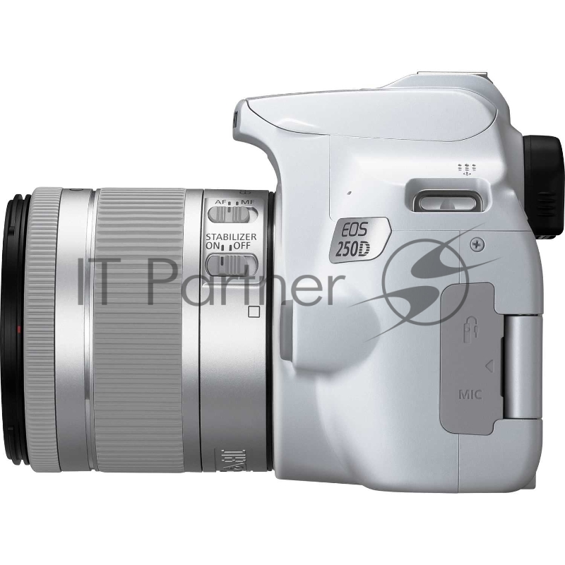 Зеркальный Фотоаппарат Canon EOS 250D белый 24.2Mpix EF-S 18-55mm f/1:4-5.6 IS STM 3 4K Full HD SDXC Li-ion