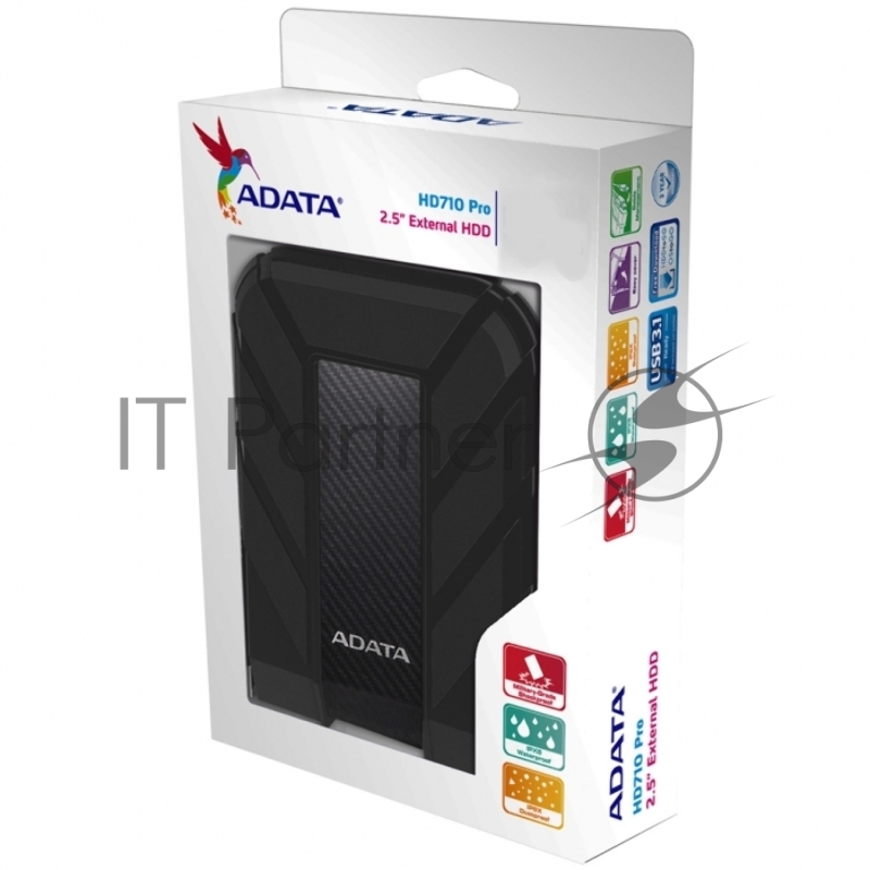 Внешний жесткий диск AData USB 3.0 2Tb AHD710-2TU3-CBK DashDrive Durable 2.5 черный