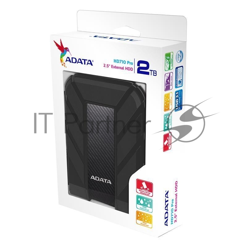 Внешний жесткий диск AData USB 3.0 2Tb AHD710-2TU3-CBK DashDrive Durable 2.5 черный