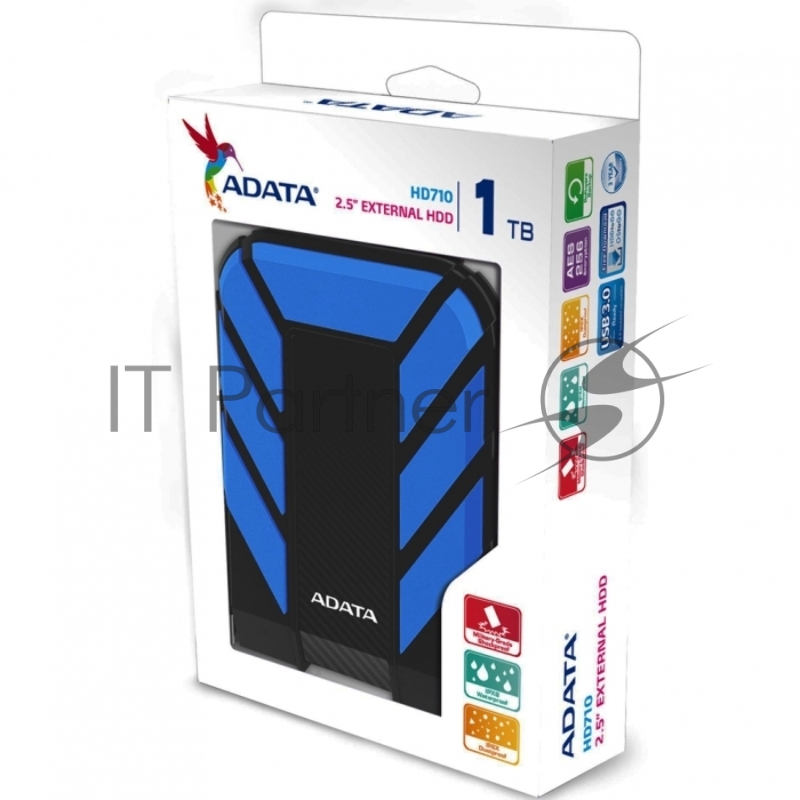 Внешний жесткий диск AData USB 3.1 1Tb AHD710-1TU3-CBL HD710P DashDrive Durable (5400rpm) 2.5 черный