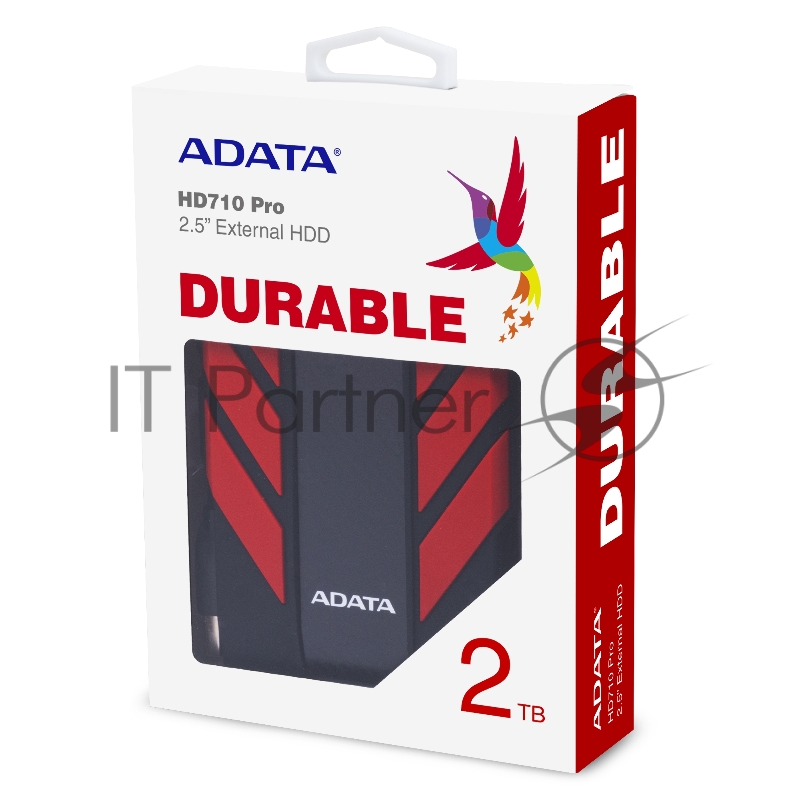 Внешний жесткий диск 2Tb Adata HD710P AHD710P-2TU31-CRD черный/красный (2.5 USB3.0)