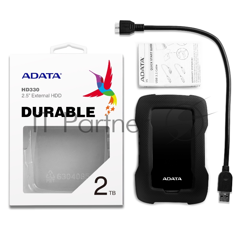 Внешний жесткий диск 2TB ADATA HD330, 2,5 , USB 3.1, черный
