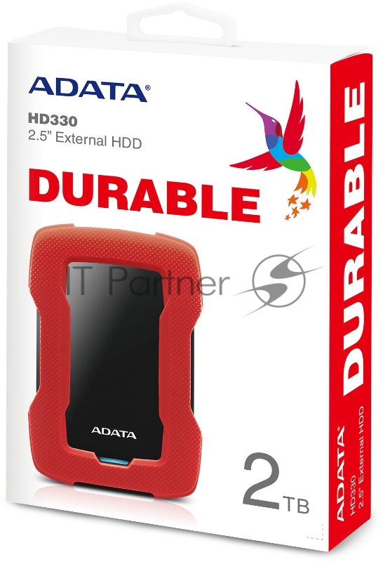 Внешний жесткий диск 2TB ADATA HD330, 2,5 , USB 3.1, красный