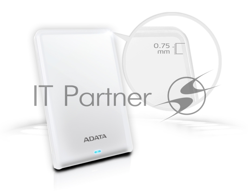 Внешний жесткий диск 1TB ADATA HV620S, 2,5 , USB 3.1, Slim, белый