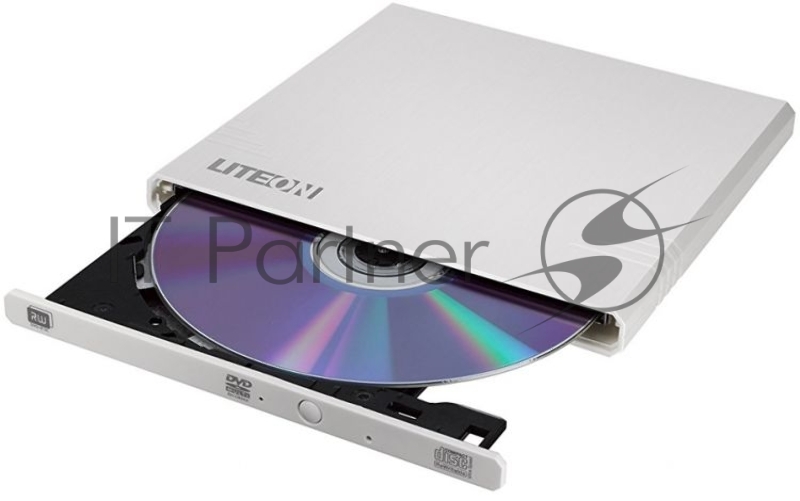 Внешний Привод DVD±R/RW LiteON eBAU108 External, USB2.0, Slim, White, RTL {30} eBAU108-21
