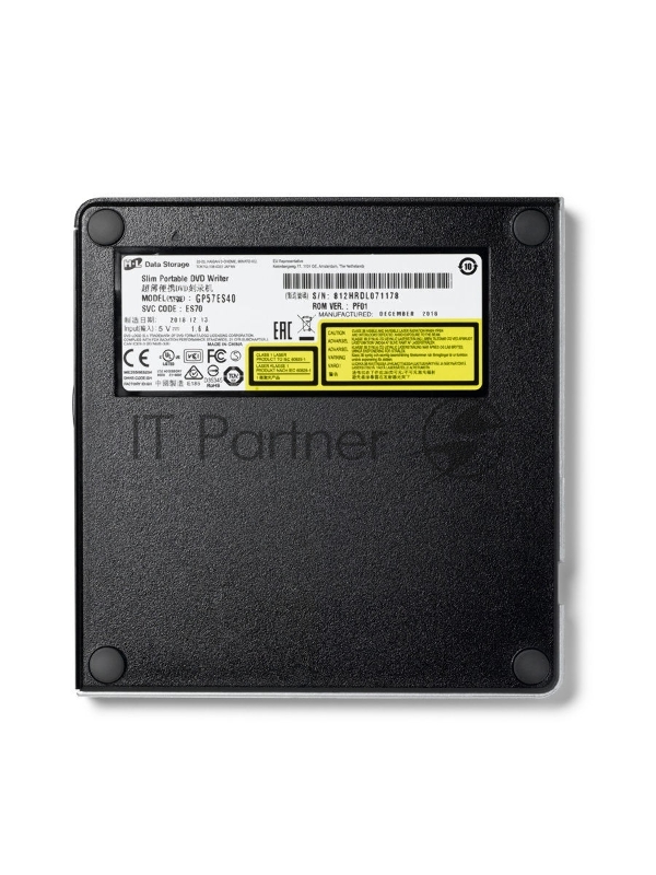 Привод DVD-RW LG GP57ES40 серебристый USB внешний