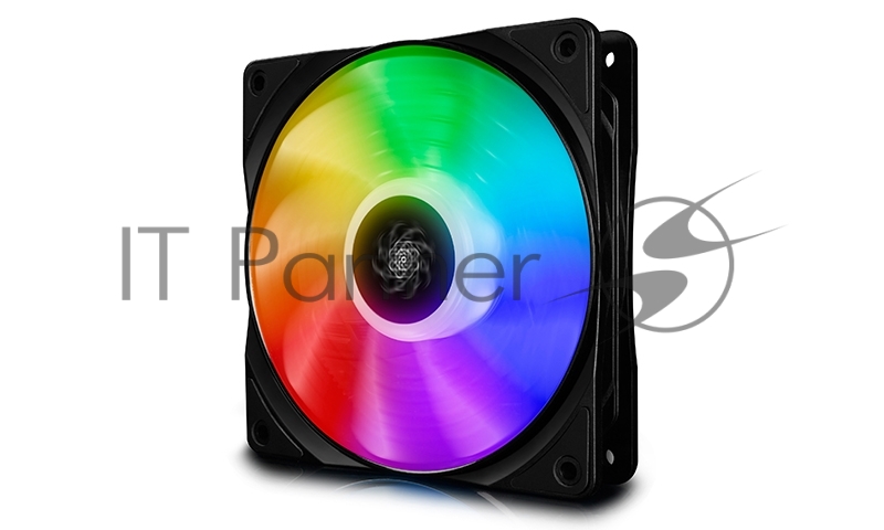 Вентилятор DEEPCOOL CF120 RGB 120x120x25мм (32шт./кор, PWM, пит. от мат.платы и БП, RGB подсветка, 500-1500об/мин) Retail