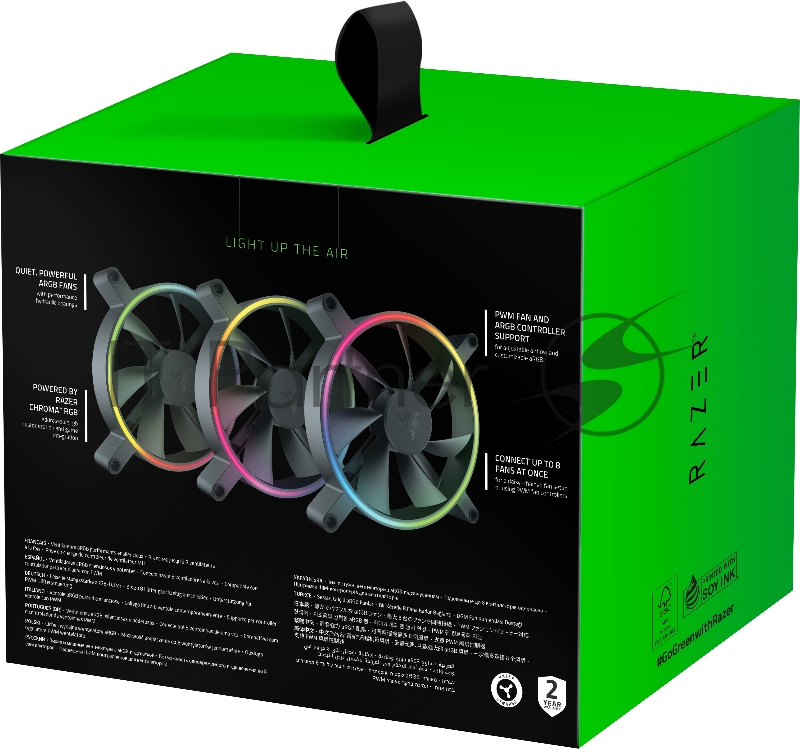 Вентилятор Razer Kunai Chroma RGB 140MM LED PWM Performance Fan - 3 Fans - FRML Packaging