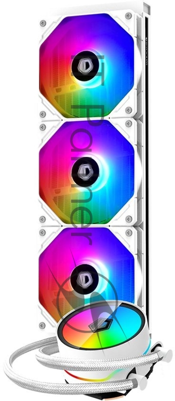Комплект водяного охлаждения ID-COOLING ZOOMFLOW 360 XT SNOW LGA20XX/LGA115X/AM4/AM3/+/AM2/ 350W, cнежно-белый, ARGB FAN and PUMP, PWM, TRIPLE FAN 120mm) RET