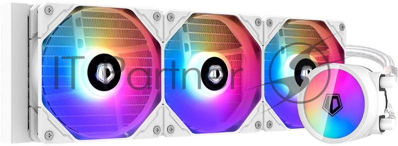 Комплект водяного охлаждения ID-COOLING ZOOMFLOW 360 XT SNOW LGA20XX/LGA115X/AM4/AM3/+/AM2/ 350W, cнежно-белый, ARGB FAN and PUMP, PWM, TRIPLE FAN 120mm) RET