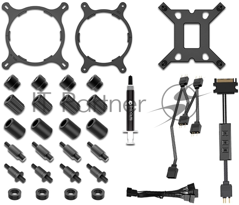 Комплект водяного охлаждения ID-COOLING ZOOMFLOW 360 XT SNOW LGA20XX/LGA115X/AM4/AM3/+/AM2/ 350W, cнежно-белый, ARGB FAN and PUMP, PWM, TRIPLE FAN 120mm) RET