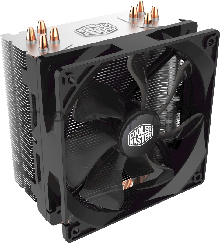 Кулер для процессора Cooler Master CPU Cooler Hyper 212 LED, Tower, 120mm 600-1600RPM PWM fan with Red LED, 4 x 6mm Direct Contact heatpipes, Full Socket Support