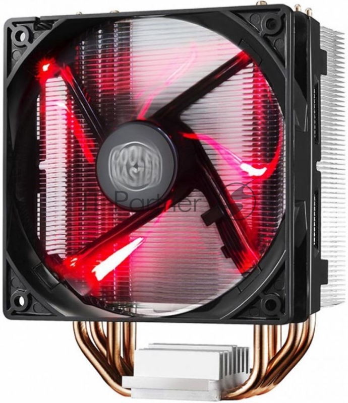 Кулер для процессора Cooler Master CPU Cooler Hyper 212 LED, Tower, 120mm 600-1600RPM PWM fan with Red LED, 4 x 6mm Direct Contact heatpipes, Full Socket Support