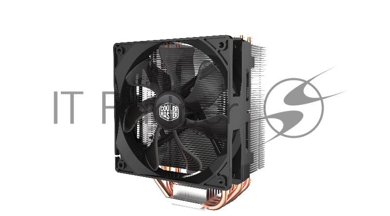 Кулер для процессора Cooler Master CPU Cooler Hyper 212 LED, Tower, 120mm 600-1600RPM PWM fan with Red LED, 4 x 6mm Direct Contact heatpipes, Full Socket Support