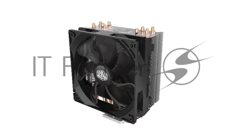 Кулер для процессора Cooler Master CPU Cooler Hyper 212 LED, Tower, 120mm 600-1600RPM PWM fan with Red LED, 4 x 6mm Direct Contact heatpipes, Full Socket Support