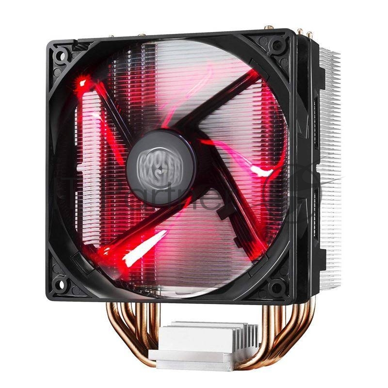 Кулер для процессора Cooler Master CPU Cooler Hyper 212 LED, Tower, 120mm 600-1600RPM PWM fan with Red LED, 4 x 6mm Direct Contact heatpipes, Full Socket Support