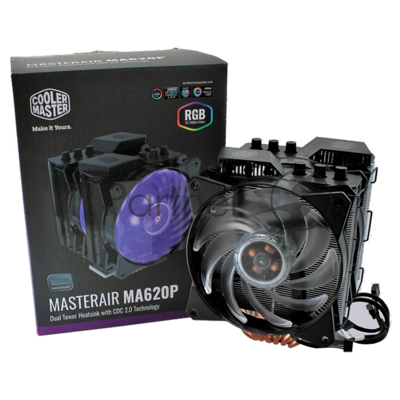 Кулер Cooler Master CPU Cooler MasterAir MA620P, 600-2400 RPM, 200W, RGB LED fan, RGB lighting controller, Full Socket Support