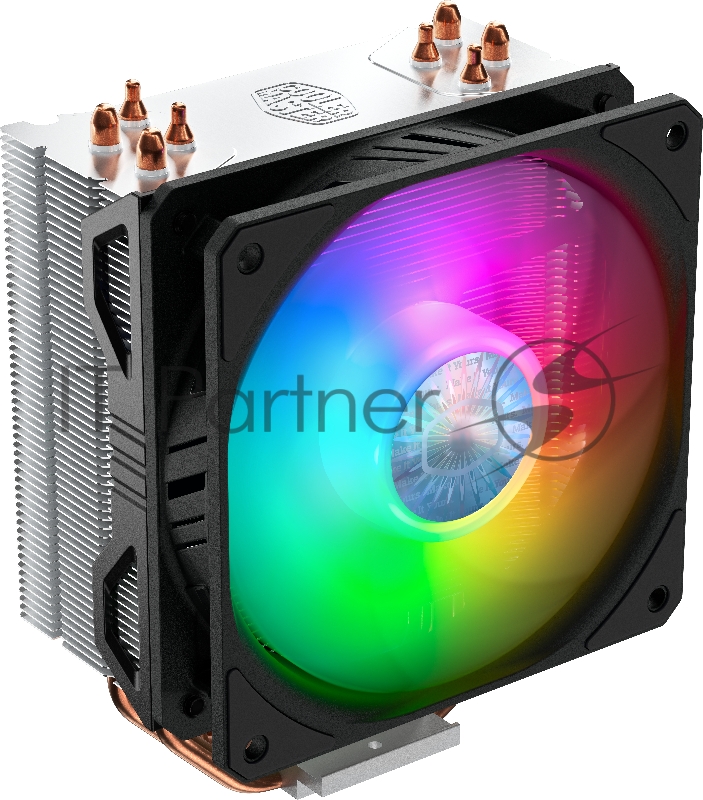 Кулер Cooler Master Hyper 212 Spectrum V2 (150W, 4-pin, 157mm, tower, Al/Cu, RGB, fans: 1x120mm/62CFM/27dBA/1800rpm, 1700/1200/115x/AM4)