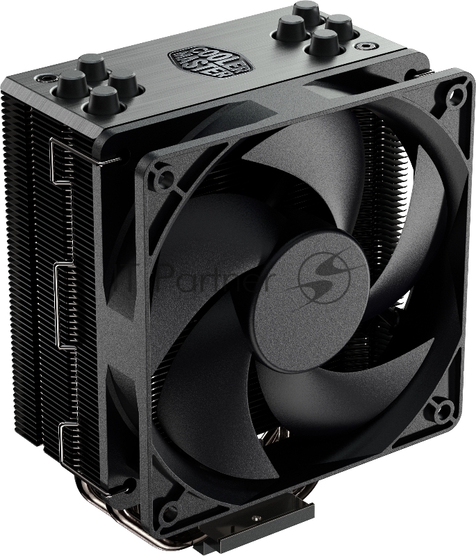 Кулер Cooler Master Hyper 212 Black Edition with 1700 (150W, 4-pin, 158.8mm, tower, Al/Cu, fans: 1x120mm/42CFM/26dBA/2000rpm, 2066/2011-v3/2011/1700/1366/12