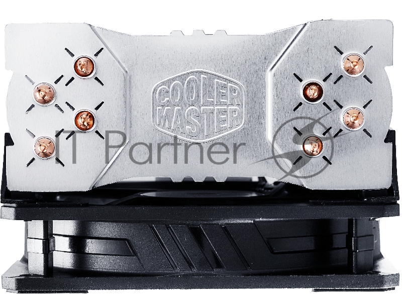 Кулер Cooler Master Hyper 212 EVO V2 with 1700 (150W, 4-pin, 154mm, tower, Al/Cu, fans: 1x120mm/62CFM/27dBA/1800rpm, 2066/2011-v3/2011/1700/1200/11